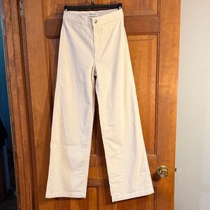 Madewell Wide-Leg Pants in Cream NWOT